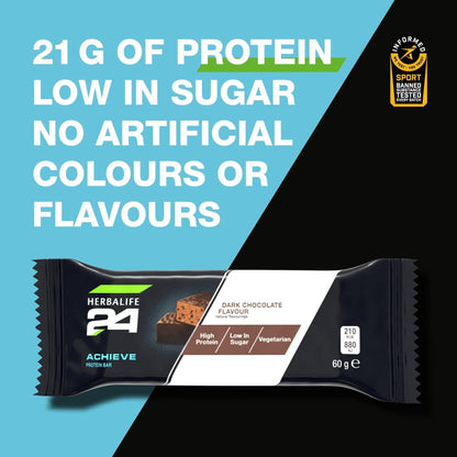 Achieve Protein Bars- 6 x 60g Dark Chocolate bars HerbaChoices